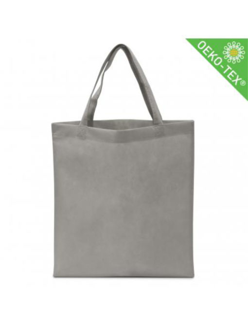 Non Woven (Vlies) Mittlere Tasche mit langen Griffen in grau