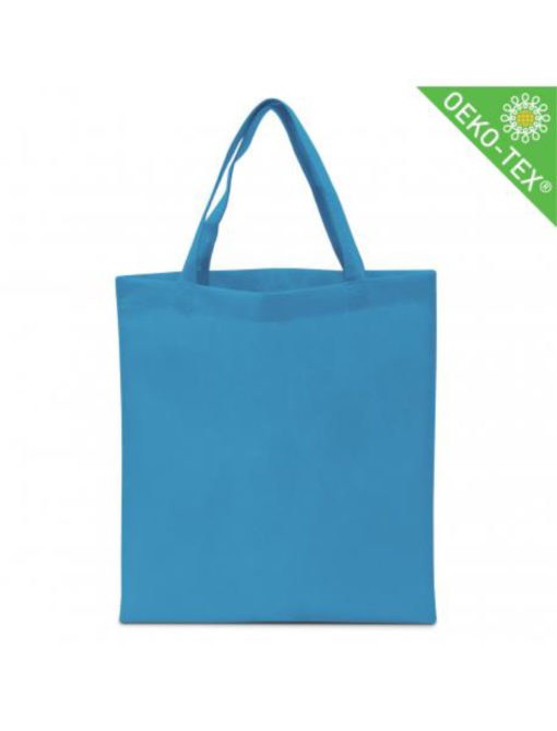 Non Woven (Vlies) Mittlere Tasche mit langen Griffen in hellblau