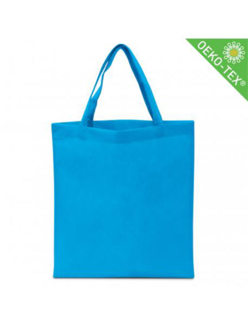 Non Woven (Vlies) Mittlere Tasche mit langen Griffen in neonblau