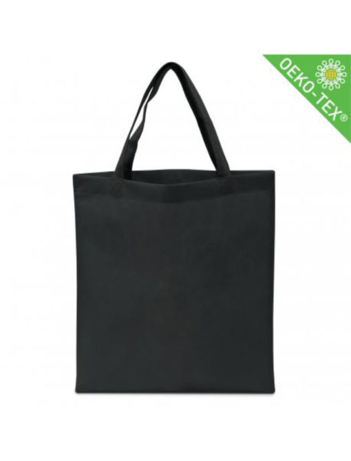 Non Woven (Vlies) Mittlere Tasche mit langen Griffen in schwarz