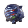 Sparschwein Art im Metallic-Look