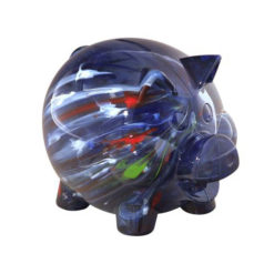 Sparschwein Art im Metallic-Look