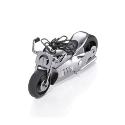 Motorrad als Büroklammerhalter und Briefbeschwerer