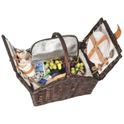Picknickkorb aus Weiden mit Kühltasche