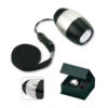 LED-Taschenlampe silber am Schlüsselband / Lanyard