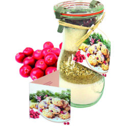 Weckglas mit Cookie-Backmischung