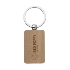 Schlüsselanhänger aus Holz "eckig"