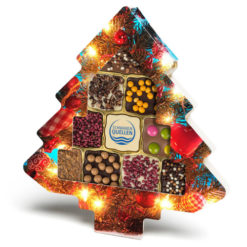 Weihnachtsbaum aus Schokoladentäfelchen