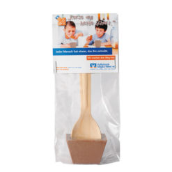 Holzlöffel mit Trinkschokolade