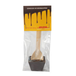 Holzlöffel mit Trinkschokolade
