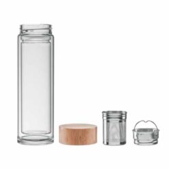 Borosilikat - Glasflasche mit Teesieb
