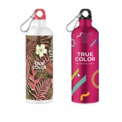 Aluminiumflasche mit Karabiner - individuell - 750 ml
