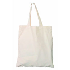 Baumwolltasche (weiß) mit 2 kurzen Henkeln
