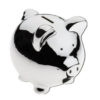 Sparschwein aus Keramik Metallverchromt