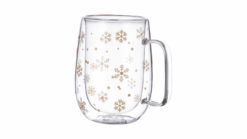 Weihnachtlicher Thermobecher aus Glas