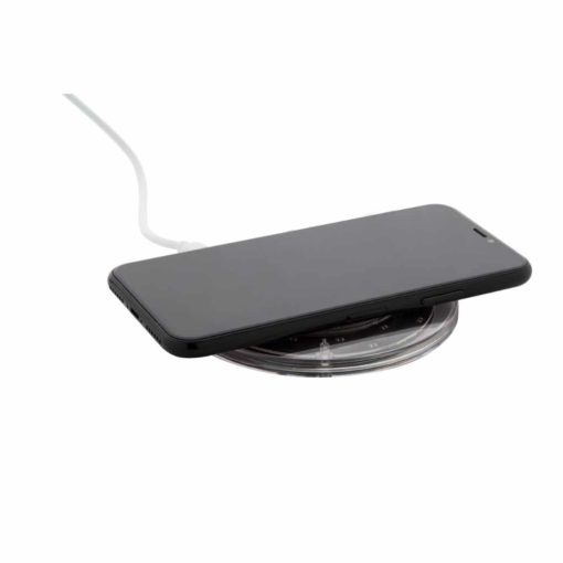 Bambus Wireless Charger Look Inside in Anwendung
