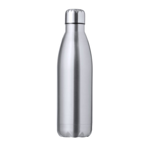 Edelstahl-Trinkflasche silber