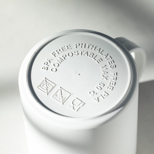 Werbemittel Tasse aus kompostierbaren PLA (Boden)