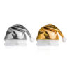 Weihnachtsmannmütze - Nikolausmütze - glänzend gold silber