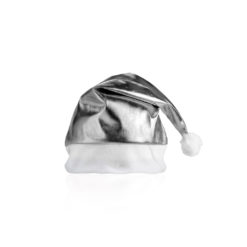 Weihnachtsmannmütze - Nikolausmütze Silber - glänzend>