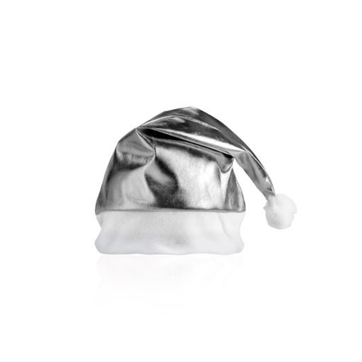 Weihnachtsmannmütze - Nikolausmütze Silber - glänzend>