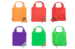 Faltbare Tasche aus rPET im Obst-Design
